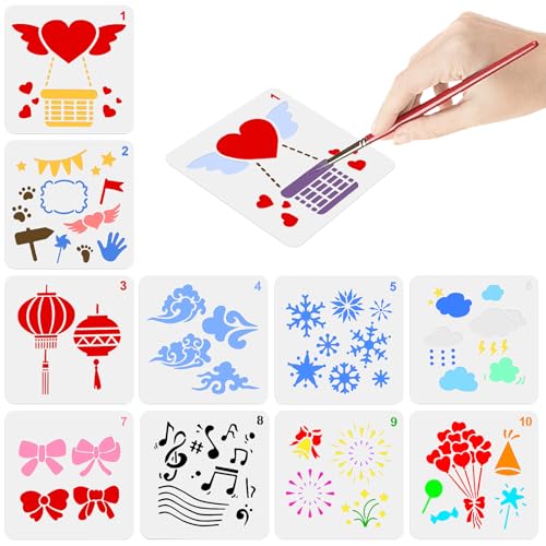 10 peças palmilhas pintacaras, 13 x 13 cm, palmilhas pinturas infantis, modelo de rostos, vários desenhos, palmilha corporal infantil reutilizável para pintura facial e corporal, obras de arte