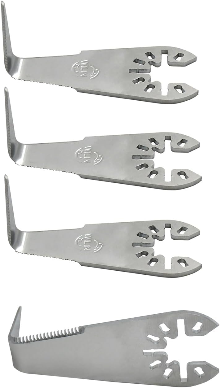 Pneumatic Windshield Removal Tool Blade Cold Knife Bent Blade Removing Tool Parts 4PK