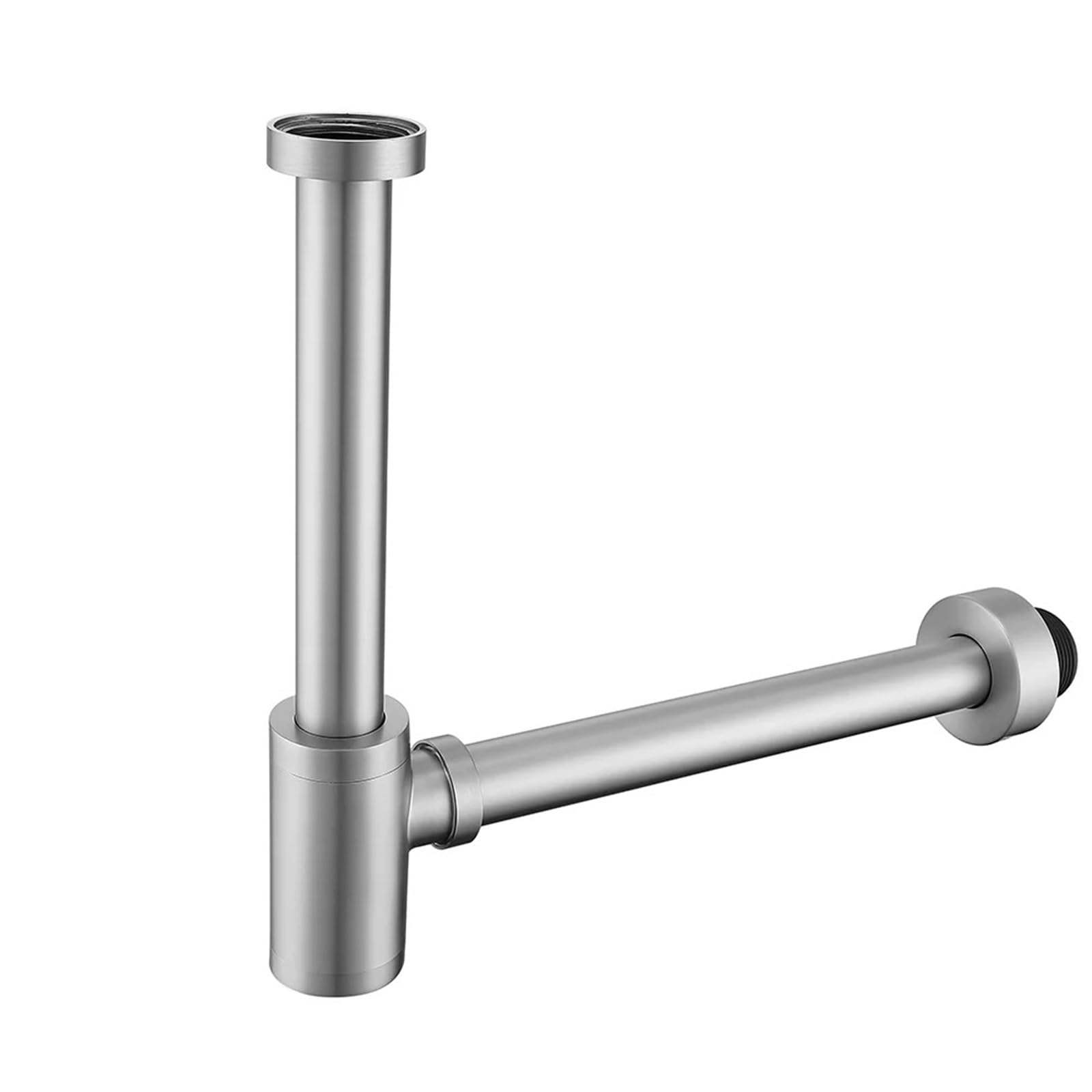 Sifón Lavabo Tapón de baño, sifón for lavabo, desagüe, kit tubería alcantarillado(Brushed Nickel)