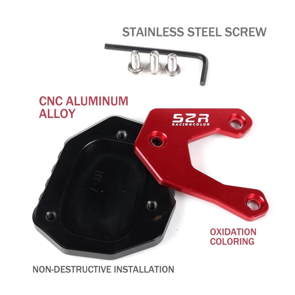 Seitenständer Platte Für 500 R 650 DS 500DS 500R 650DS Motorrad Kickstand Seitenständer Seitenständerverlängerung Vergrößerungspad Fußablageplatte