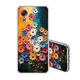Cette coque en silicone transparente avec motif fleurs vintage est entièrement compatible avec Samsung Galaxy Xcover 5 (5.3