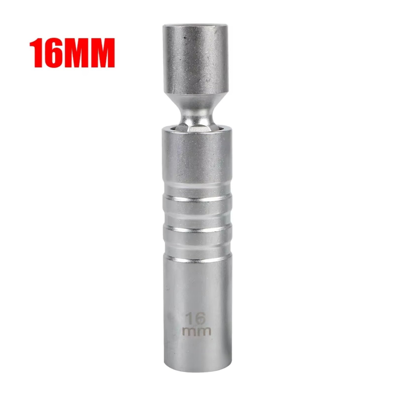 Llave para Bujías Adaptador Enchufe 16mm Llave Magnética Flexible Herramientas Reparación Automóviles Compatible con Bujía Giratoria Flexible