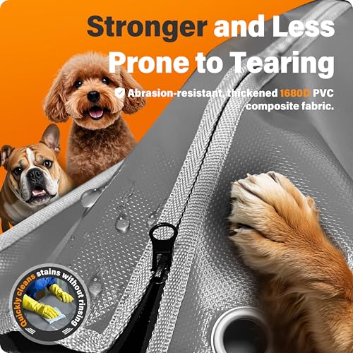 Bethshaya Capa de caixa de cachorro resistente a rasgos 61 cm. Tecido super resistente à prova de ve