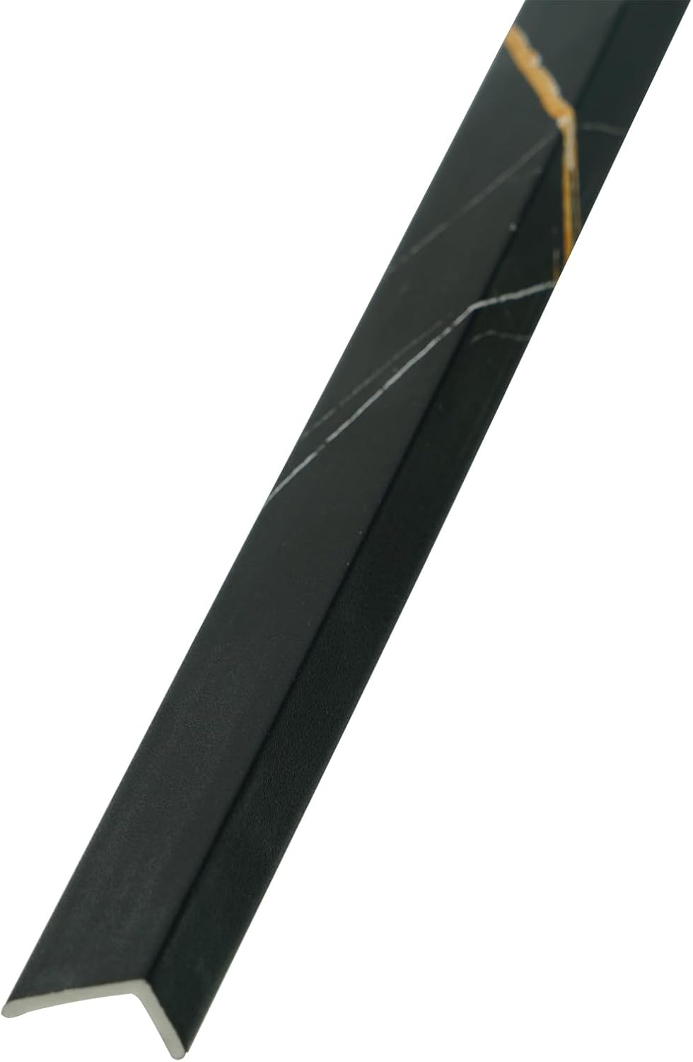 OUZUGIE 8-Pack 57 Inches, WPC Slat Wall Panel Trim,Corner Guard for Low Grille (Black Marble)