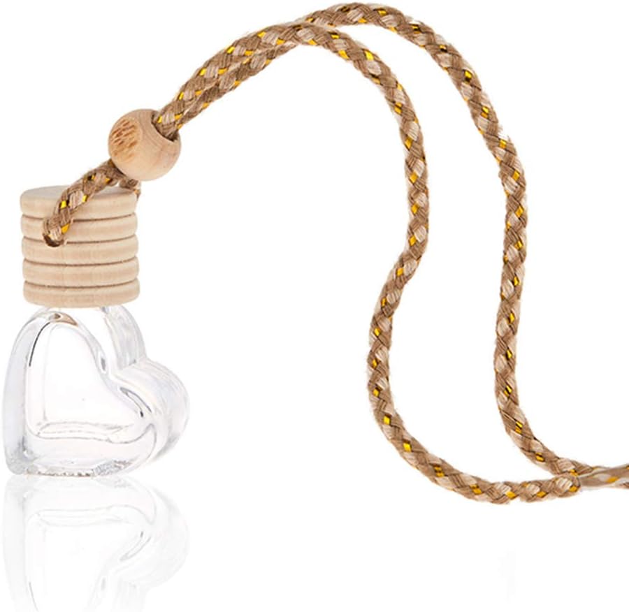 Car Aromatherapy Essential Oil Diffuser, 10 Pack Car Air Freshener Hanging Perfume Bottle Fragrance Decor Accessories Auto Window Ornament (heart) image 4
