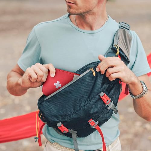 Image of Gadget Deals- First aid kit for Home | First aid Bag |Red- First Aid Pouch | First aid kit for Travel -car,Office,Camping | Medicine Storage Box | Emergency Kit Organizer