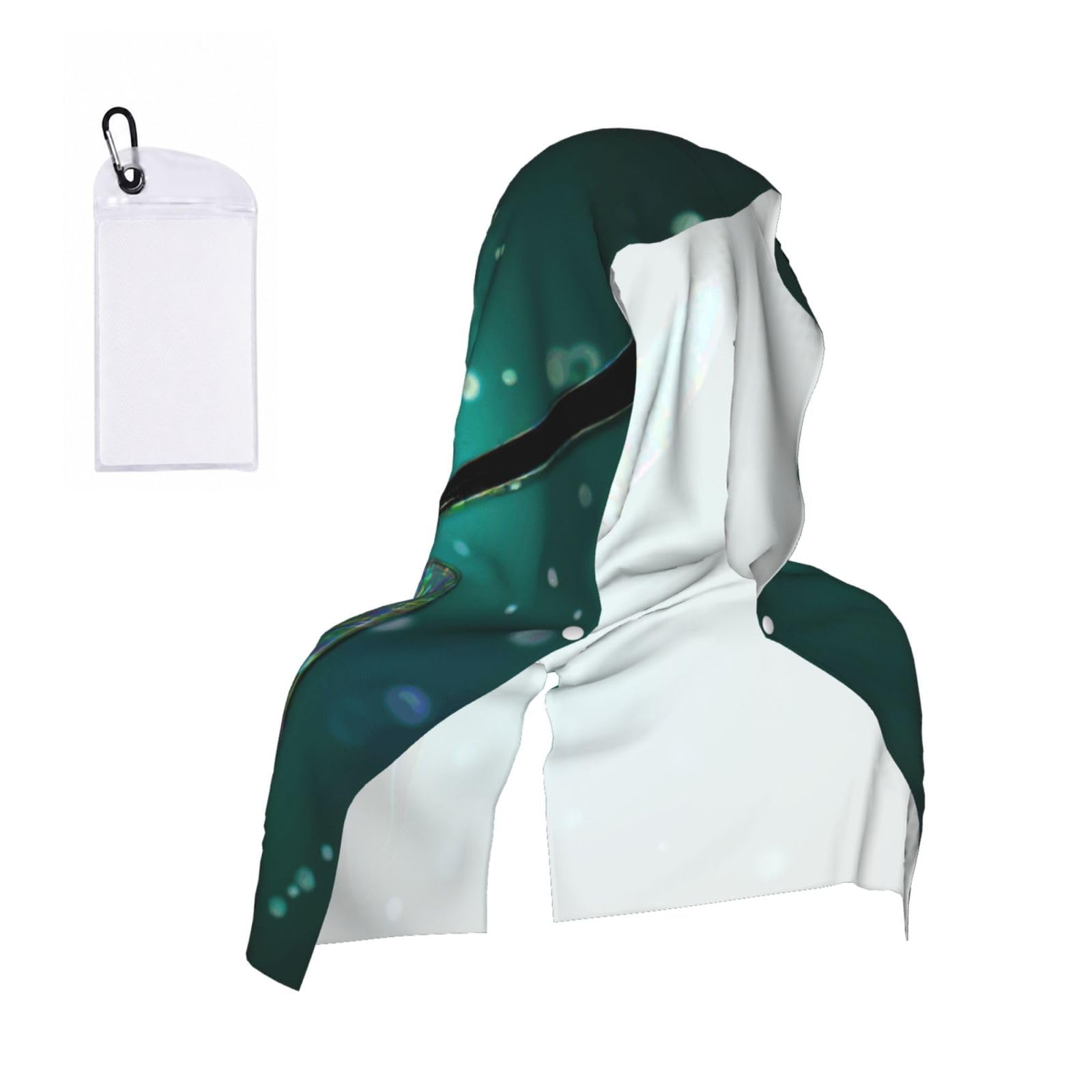 YQxwJL Galaxy Animal Dragonfly Print Unsex Cooling Hoodie Towel, Cools Instantly When Wet Sun Protection For Sports Fitness Gym