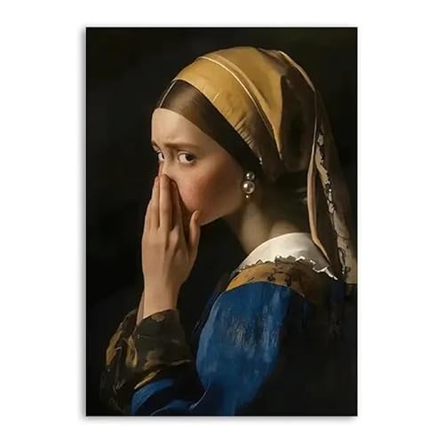 AEFOUU Divertente dipinto famoso su tela poster e stampe artistiche