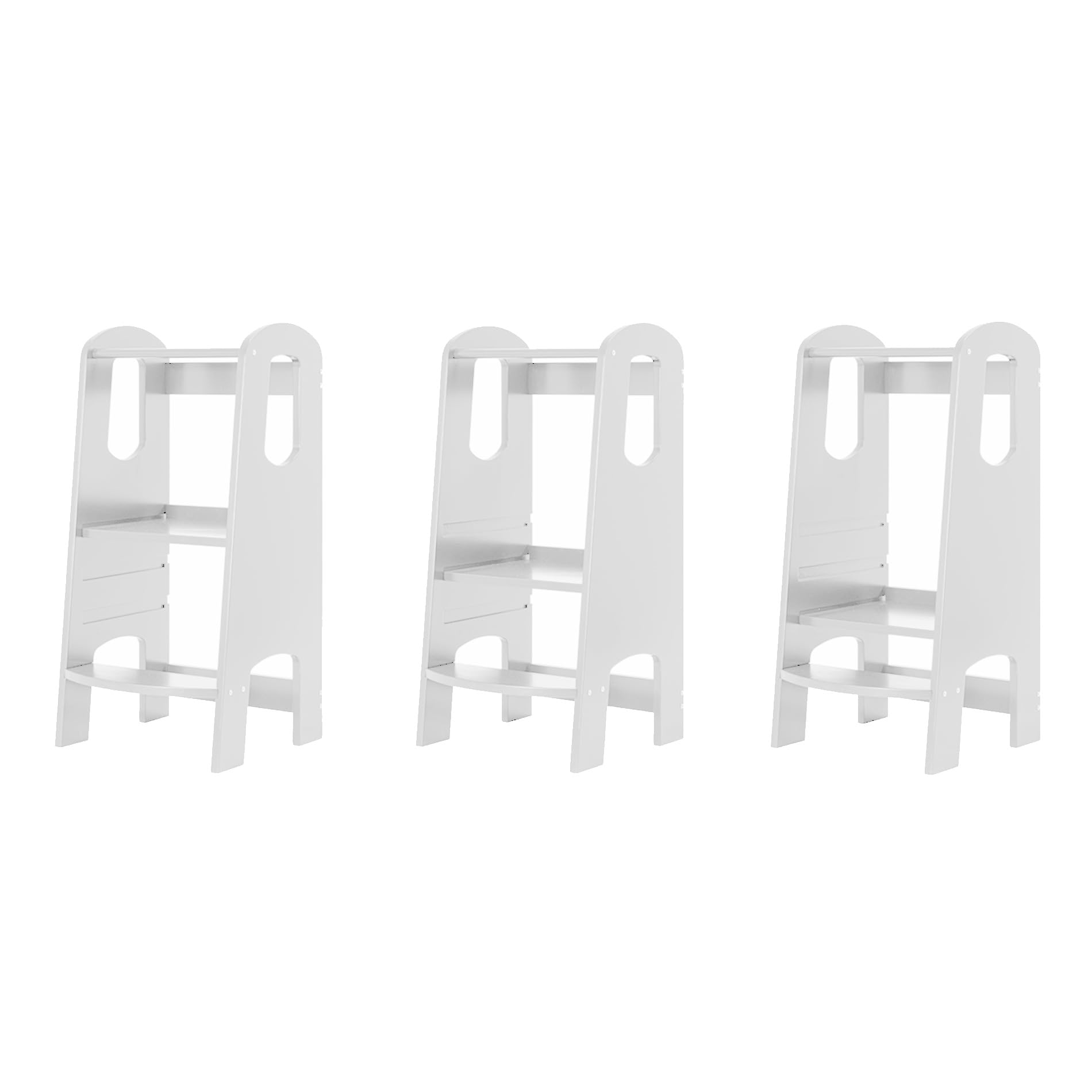 Rebecca Mobili Torre Montessori, Torre de Aprendizaje, MDF, Blanco, Adecuada de 18 a 36 Meses, Ajustable en 3 Posiciones, Robusta - Medidas AxAnxFon: 86 x 41 x 38 cm - Art. RE7127