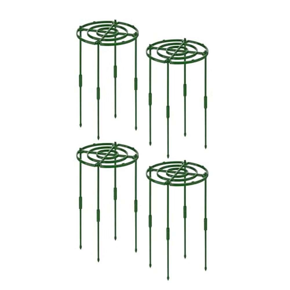 Lot de 4 anneaux de support pivoines en fer réglables jusqu'à 63 cm