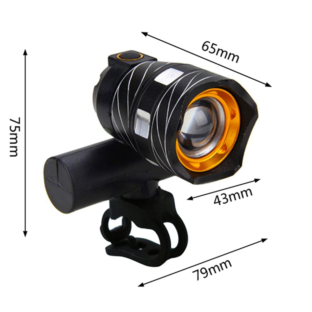 Ensemble Lumière Vélo, Lampe Vélo LED Rechargeable USB Eclairage Avant et Arrière, 3 Modes Réglables, Étanche IPX5, Éclairage Vélo pour Cyclysme VTT, VTC, Bicyclette Super