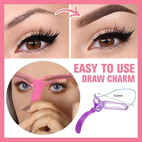 Eyebrow Stencil,12 Eyebrow Shaper Kit,Reusable Eyebrow Template with Strap & Eyebrow Razor,Washable,for Beginners and Professionals with 1 Eyebrow Pencil (Eyebrow Stencils&Coffee Eyebrow Pencil)
