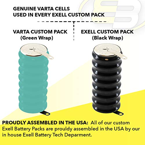 2-Pack Baterías 9.6V 300mAh NiMH con TABS para GPS miniatura 2