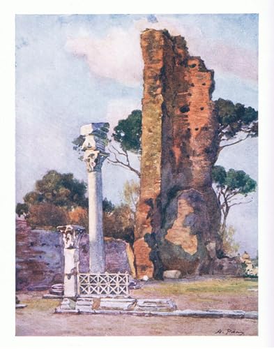 Cuadro en lienzo de la Basílica Flavia para transformar tu dormitorio con arte italiano vintage