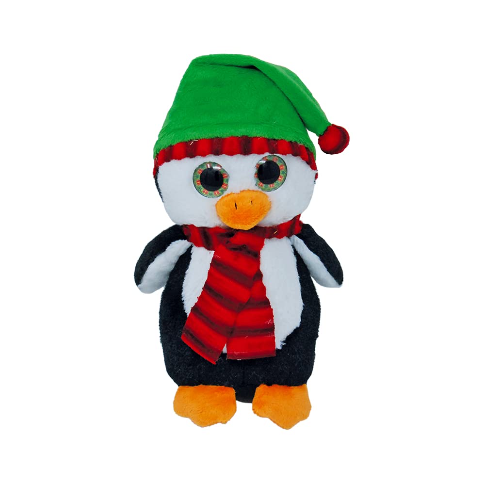 Weihnachts-Kuscheltier Elch Mit Schal - 23 Cm, Plüsch, Als Geschenk Oder Deko