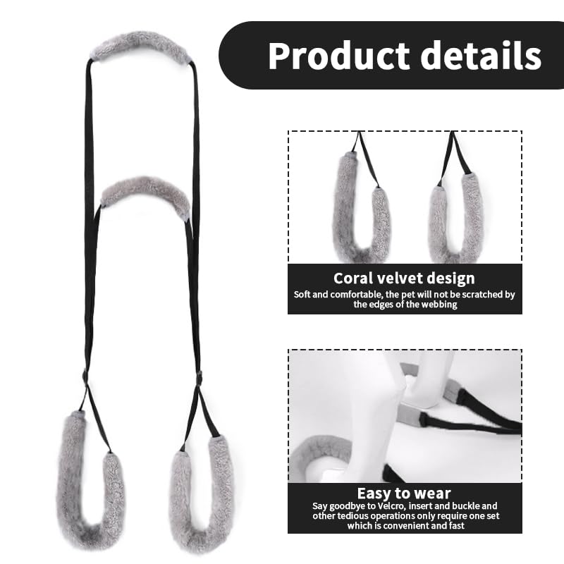 Dog Lifting Harness, Adjustable Assistance Dog Harness Dog Sling Leg Support for Injured Disabled Elderly Dogs Walking Aid - Image 4