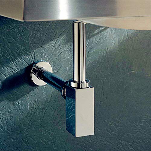 Aquieen Premium Bottle Trap with 300mm Long Bottle Trap Pipe with Wall Flange (Chrome) (Bottle Trap Kubix) 1