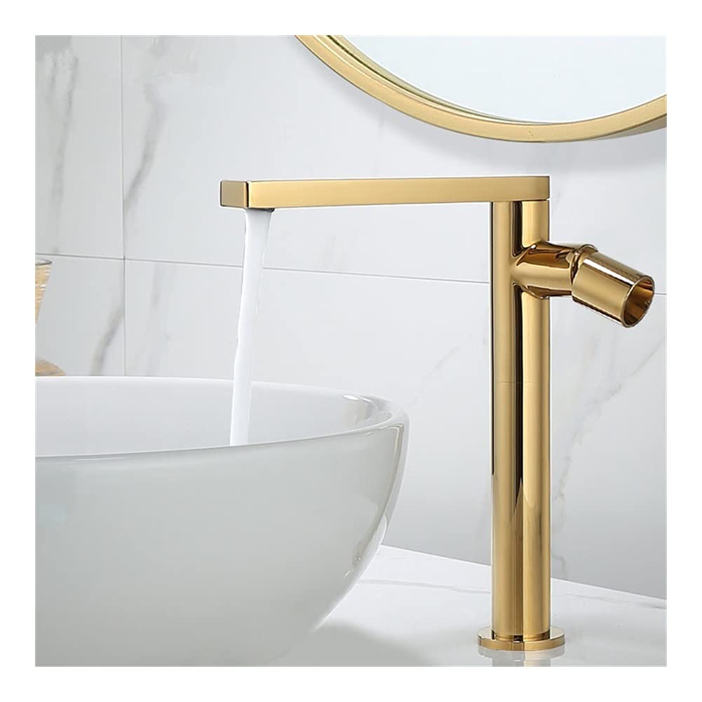Robinet de lavabo en laiton brossé or | L'élégance intemporelle pour votre salle de bain