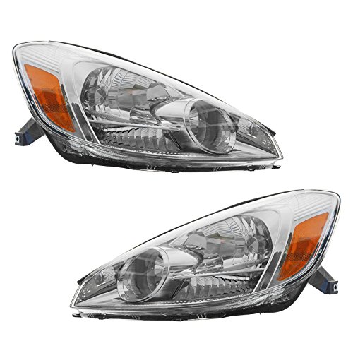 Image of TRQ Headlight Assembly Set TO2502150 TO2503150 Compatible with 2004-2005 Toyota Sienna