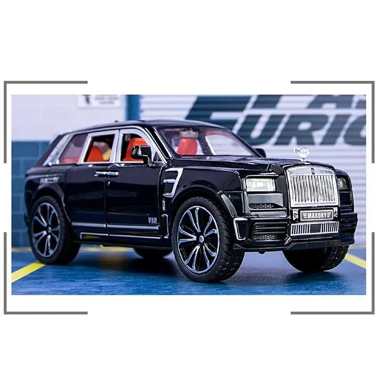 Image of 1:32 Diecast Metal Rolls Royce Cullinan Masory Car Toy for Kids with Openable Doors and Lights, Sounds Vehicles for 3+ Years Boys (Black)