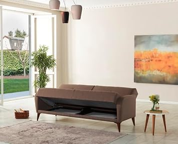 Rinka Sponge Sleeve Base Bed Triple Sofa Sofa (Coffee)