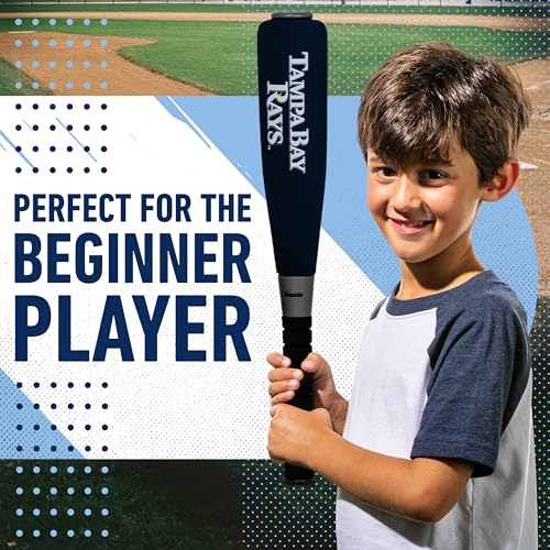 Image of MLB Tampa Bay Rays Team Jumbo Foam Bat and Ball Set, 21-Inch, Blue