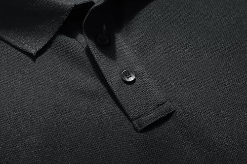 Men's Short Sleeve Polo Shirt Quick-Dry Performance Tactical Golf Shirts Regular-fit Jersey Tennis Shirt4