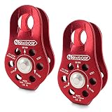 NewDoar Fixed Plate Micro Pulley,26KN CE Certified General Purpose Small Aluminum Rope Pulleys for C