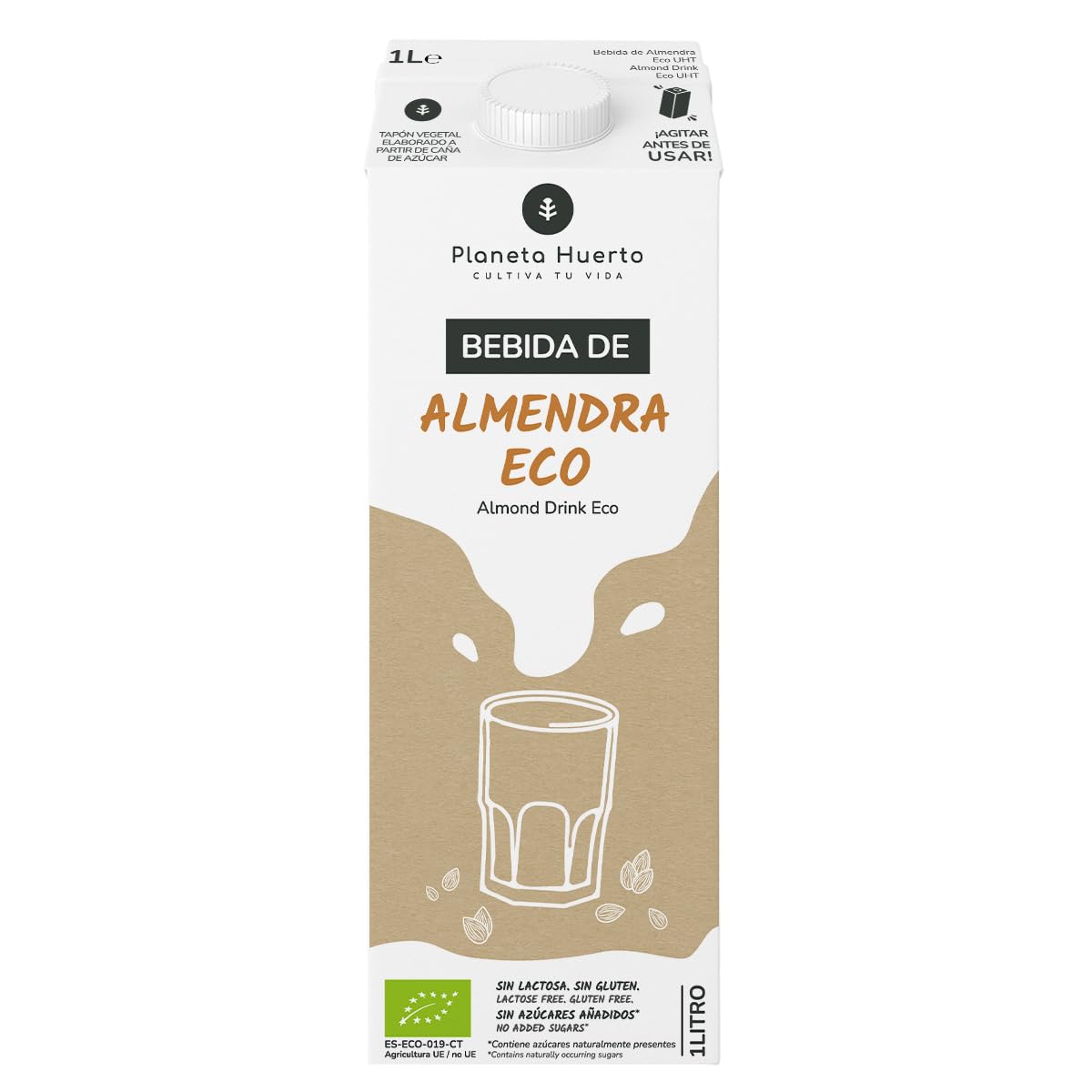 Bebida de almendra ecológica Eco 1L - Alternativa vegetal sin lactosa rica en fibra
