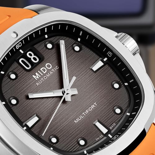Image of MIDO Multifort TV Big Date - Swiss Automatic Watch for Men - 40mm Case with Transparent Caseback