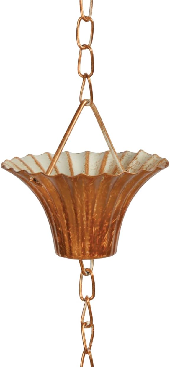 Esschert Design TH87 Copper Plated Rain Chain