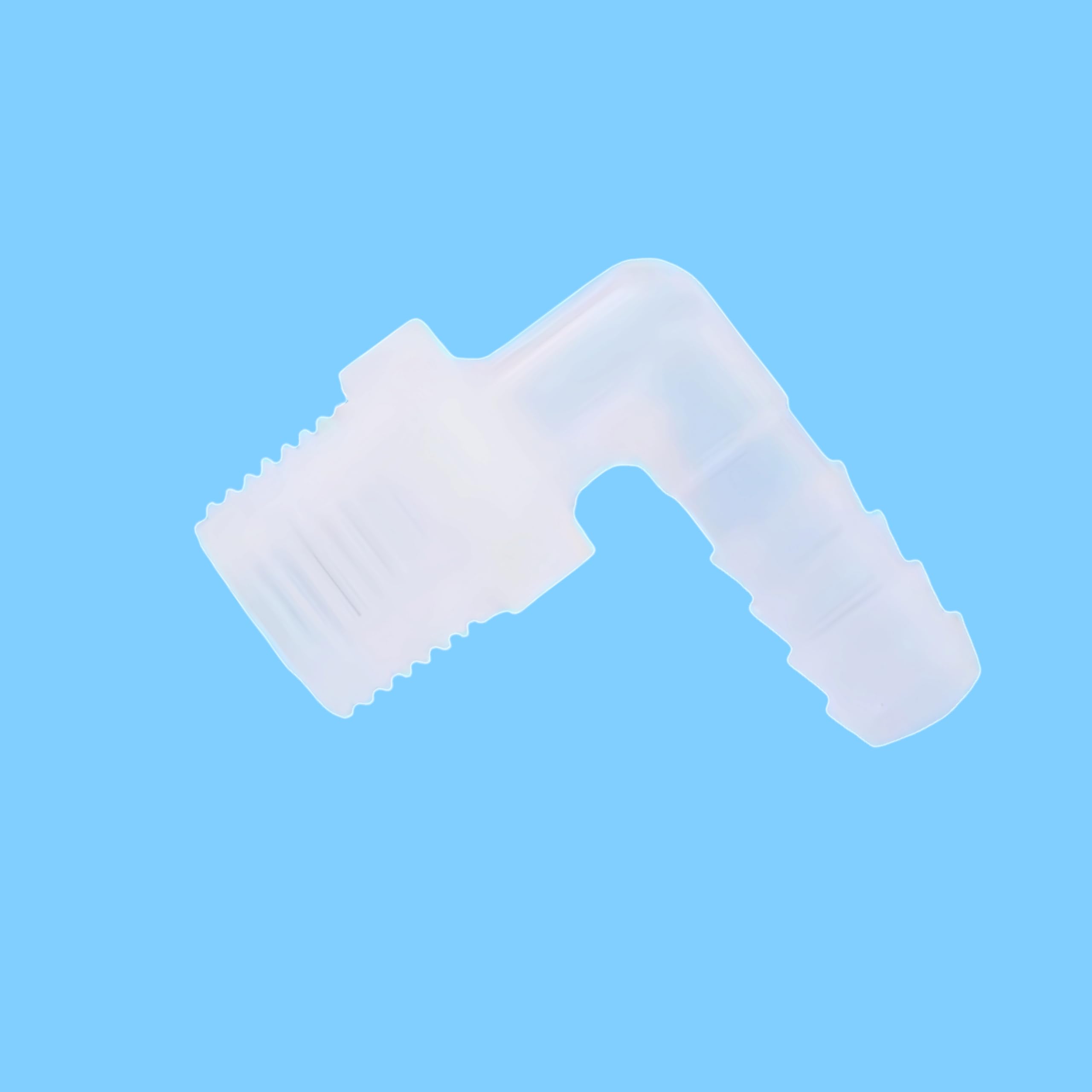 Plastikowa końcówka do węża — gwint męski 1/2G do złącza adaptera z końcówką 3/8” do paliwa, gazu, cieczy i powietrza — opakowanie 100 szt.(5/16inch 3/8G L-Type)
