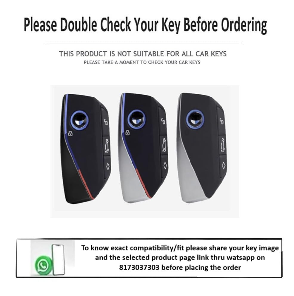 Image of JVCV Soft TPU Transparent Cover Compatible with BMW 2023 New 7 Series 740i 760i X1 X7 XM IX I7, X5 smart Key (2 Pack - Tranaparent Black)