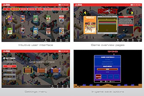 My Arcade Atari Game Station Pro: Retro Video Game Console with 200+ Games, Wireless Joysticks, RGB LED Lights - Image 7