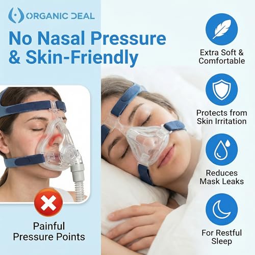 Image of 5 Pack CPAP Nose Pads, Universal Fit Medical Silicone Mask Nose Guard, Trimmable Bridge of Nose Protector for Comfort & Reduced Leaks, CPAP Accessories