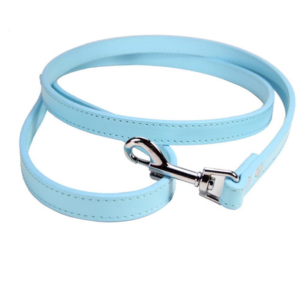 FUNAT PU Leather Dog Collar + Traction Rope Set, Simple Collar Drawstring Suit Suitable For Cats And Small Dogs - Image 3