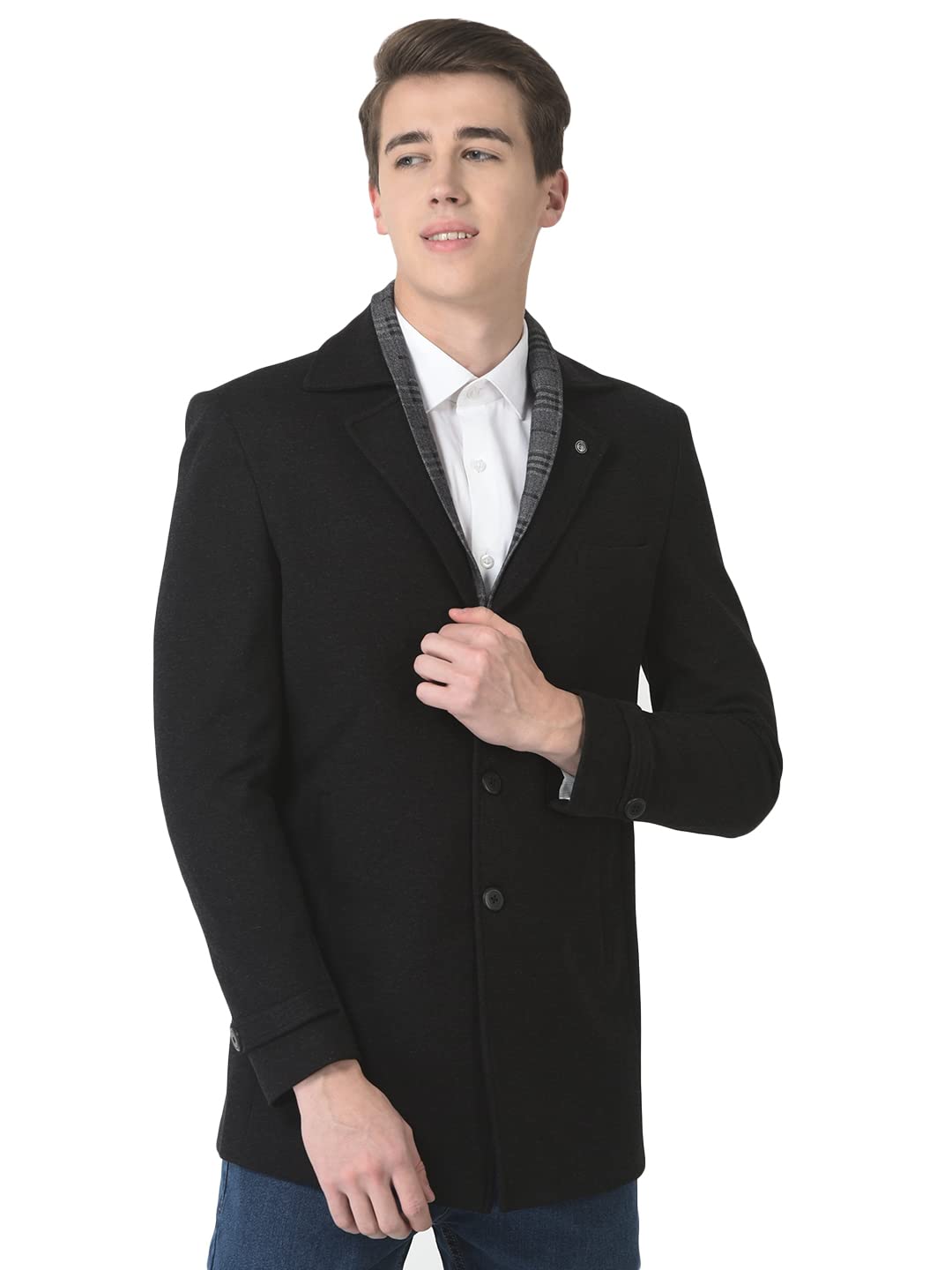 crimsoune club Men Black Checked-Inning Blazer-picture-33