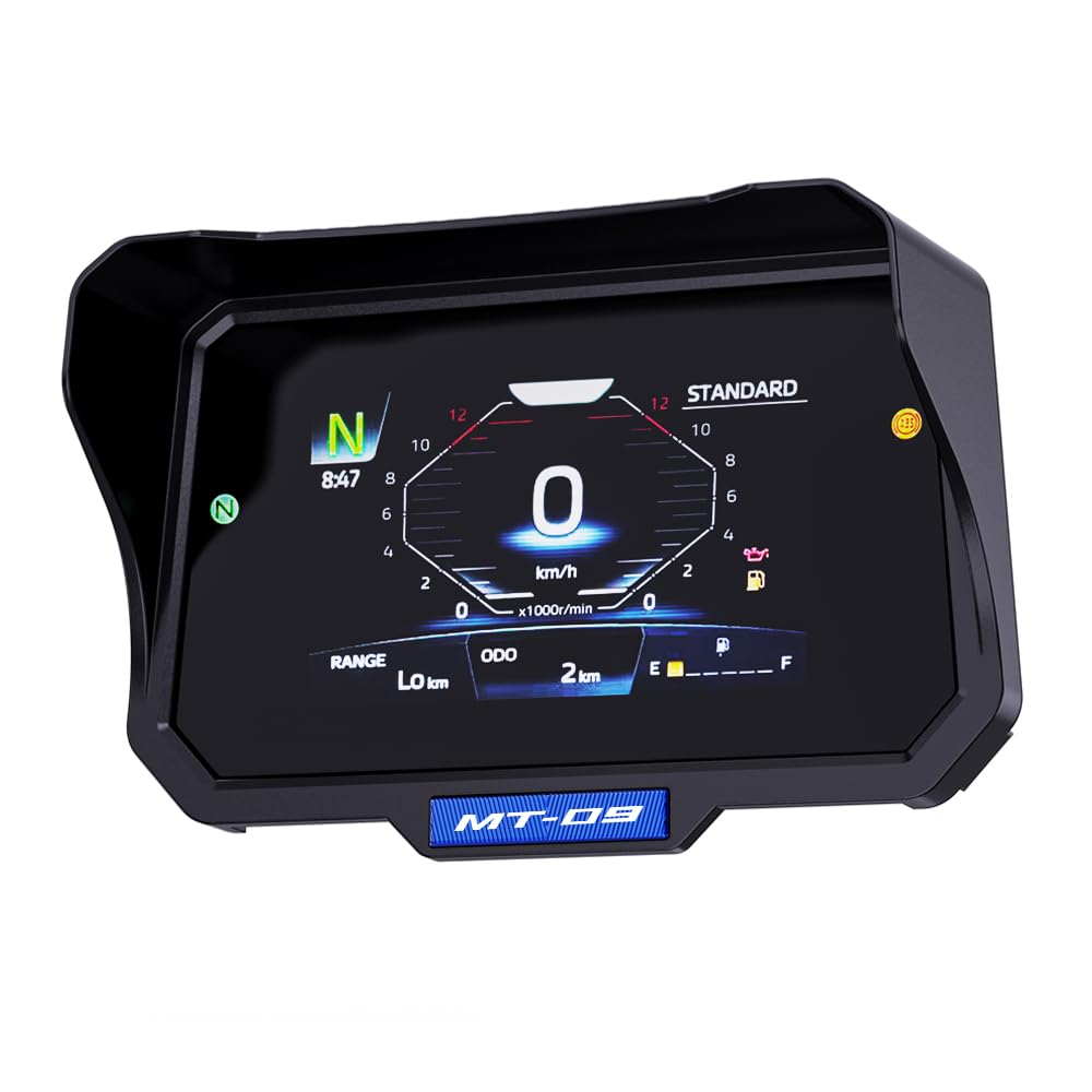 Adatto per MT09 MT-09 MT 09 2024 2025 2026 Parasole per moto TFT Protezione dello schermo Crema solare Strumento Pellicola protettiva per lo schermo (blu)