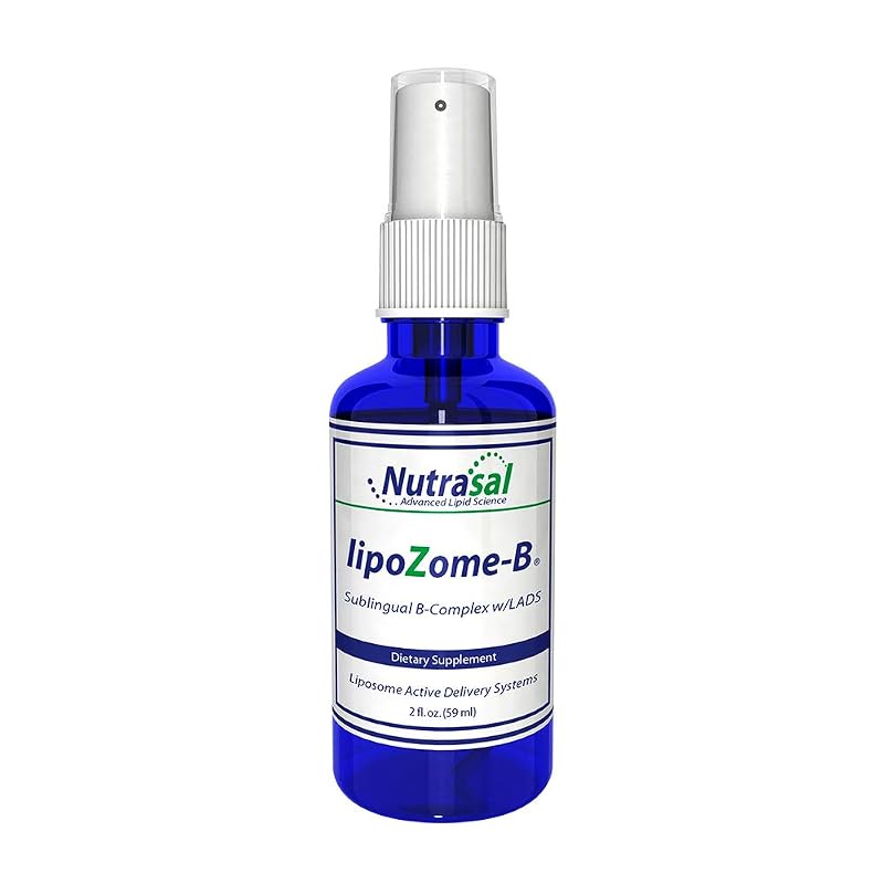 Nutrasal LipoZome Complexo B em Spray Sublingual com Metilfolato, Biotina e L-Carnitina, 60 mL