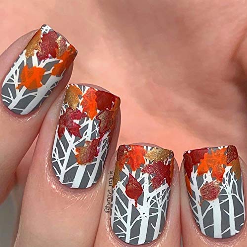 Whats Up Nails - Fall Vinyl Stencils For Nail Art Design (1 Sheet, 20 Stencils) #TOP5