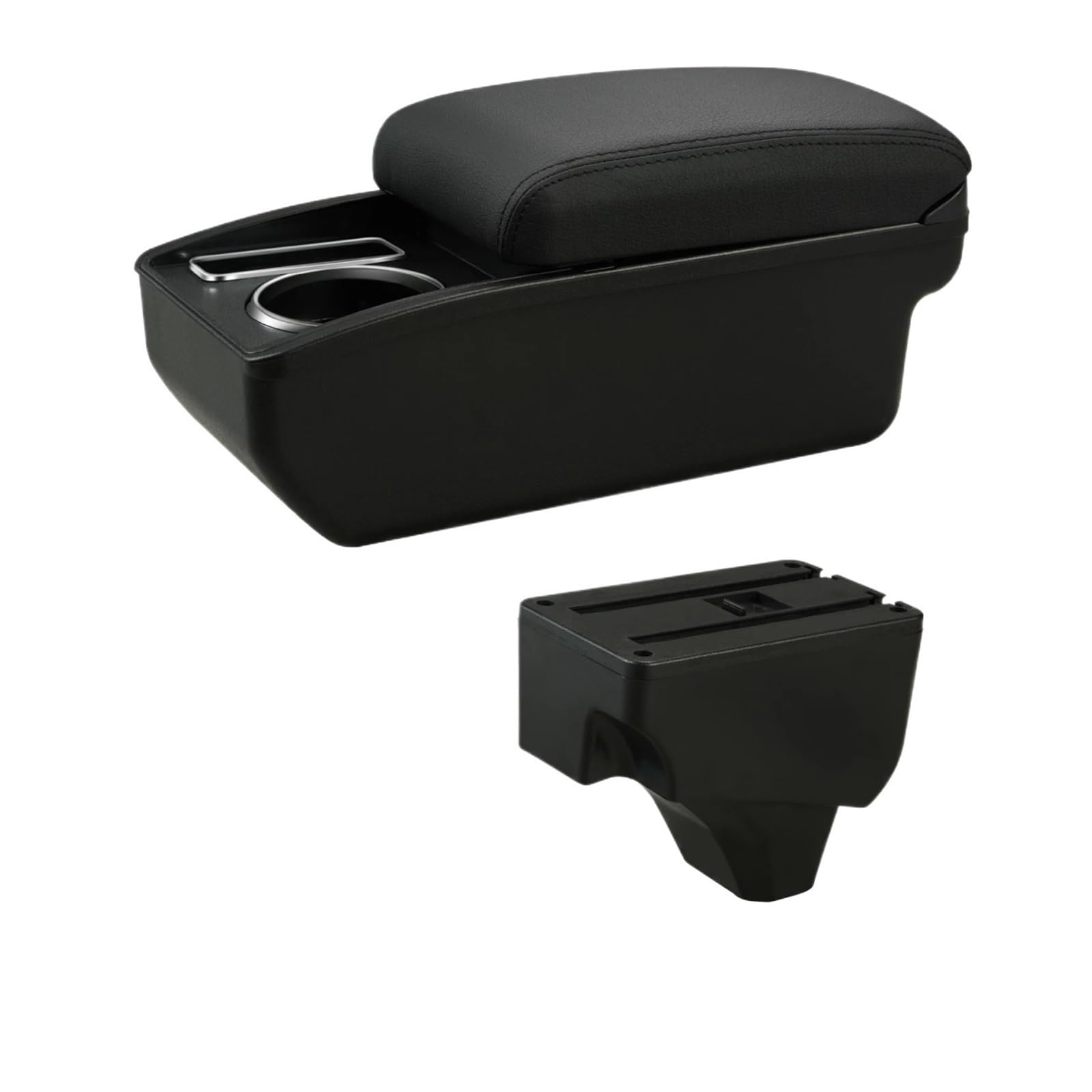 Ggwqoops Car Armrests For Peugeot 208 2008 2019-2024 Car Armrest Storage Box Dedicated Retrofit Parts Interior Accessories Armrest Box(A2 Black Line No USB)