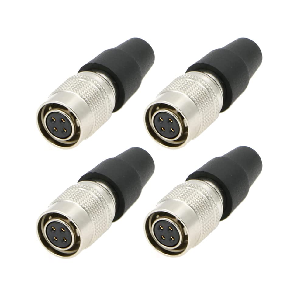 Hirose 4-Pin Female Connector HR10A-7P-4S (4PCS) for SmallHD AC7 OLED DP7 Monitor