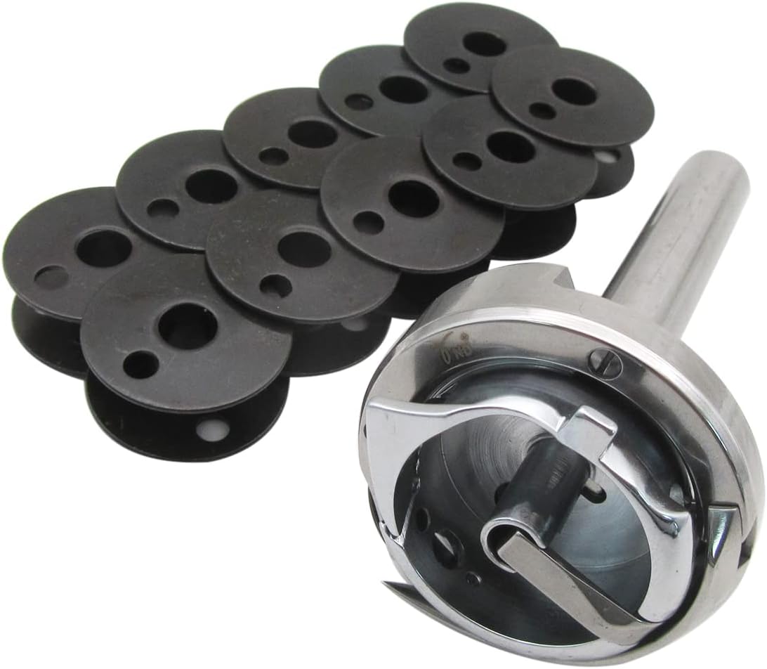 CKPSMS Brand - #H12-15L 1PCS+B9117-051-000 10PCS Rotary Hook & BOBBINS Compatible with/Replacement for JUKI Brand LH-3120A LH-3120F LH-3128 Double Needle Sewing Machine