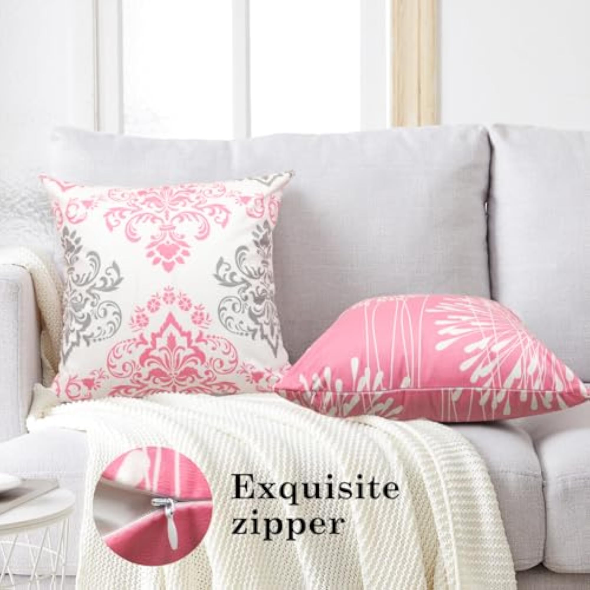 Decorative Throw Pillow Covers, Set of 4