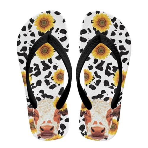 Girls Flip Flop Unisex Kids Summer Beach Sandals with Tiger Stripe Print Thong Sandals Water Shoes Indoor Outdoor