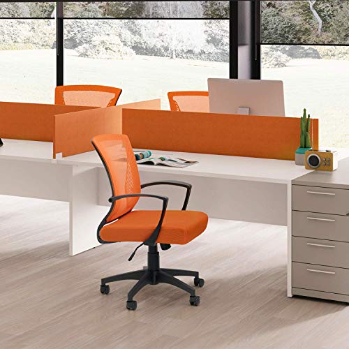 Furmax Office Chair Mid Back Swivel Lumbar Support Desk Chair, Computer Ergonomic Mesh Chair With Armrest (Orange) #TOP4