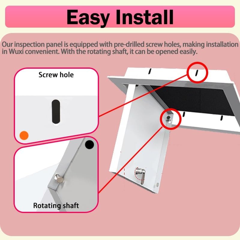LZMZMQ 8x8/ 16x16/ 24x24in Access Panel Flush-Mounted, Plumbing Inspection Access Door with Locking, Easy Door Panel for HVAC Duct Systems Computer Internet(16x20inch/40x50cm)