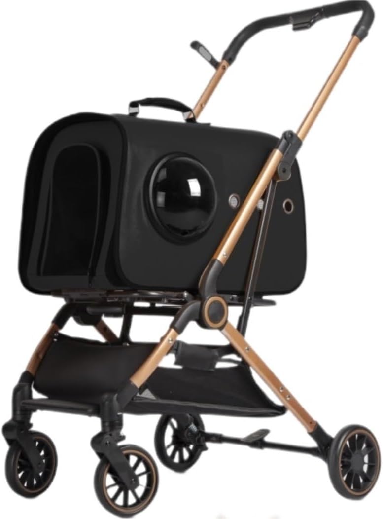 Pet Stroller for Dogs and Cats Folding Travel Pet Stroller 4 Wheels Dog Strollers with Detachable Carrier for Small Medium Sized Cats Dogs Pet Stroller(Pink)