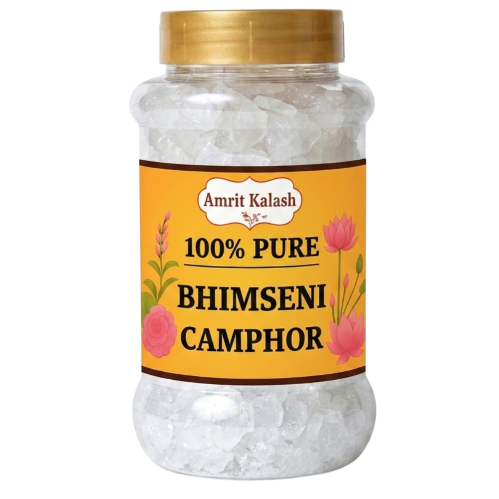 MANGALAM Bhimseni (Original) Solid Camphor 250g Jar - Pack of 1 | 100% Pure | for Puja, Aromatherapy & Air Freshener | Sweet Fragrance-image-45