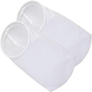 7 Inch Ring 150 Micron Filter Socks - by 17 Inch Long - 2 Pack - Felt Filter Bags for Industrial, Aquarium Sump, Pond, Reef Tank, Chemicals 150 Micron - 7 Inch Steel Ring